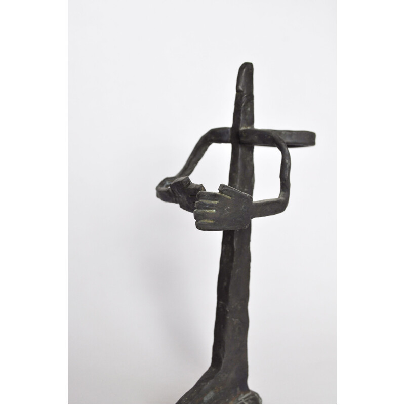 Vintage bronze sculpture "The Guide" by Peter Stuhr, Denmark 2005