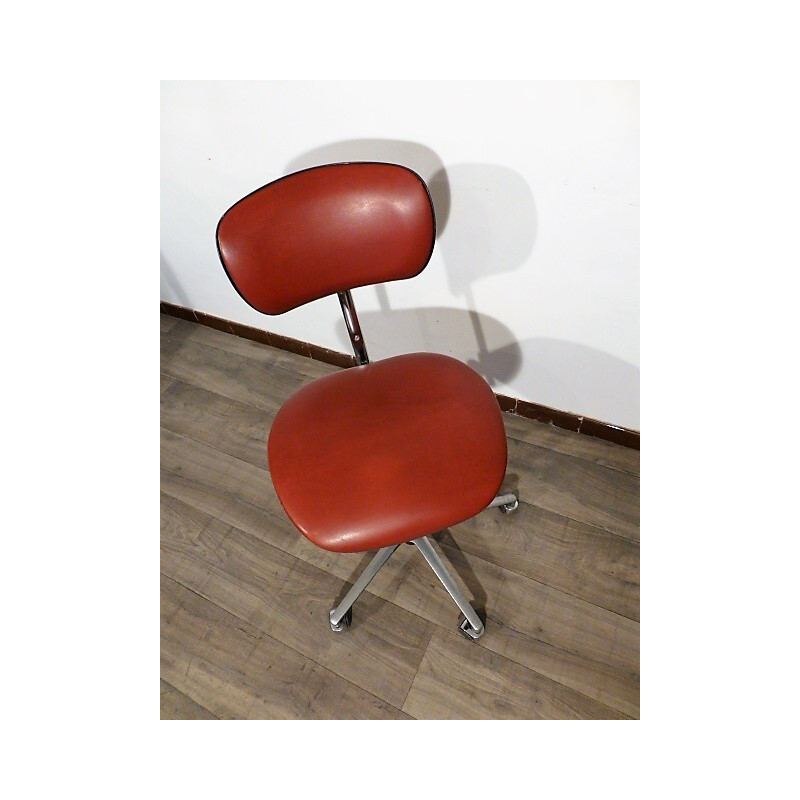 Mid century workshop swivel chair with adjustable height - 1970s