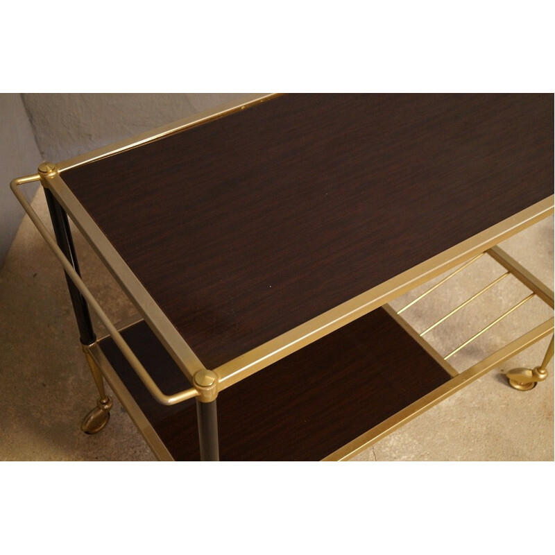 Serving trolley table in brass - 1950s