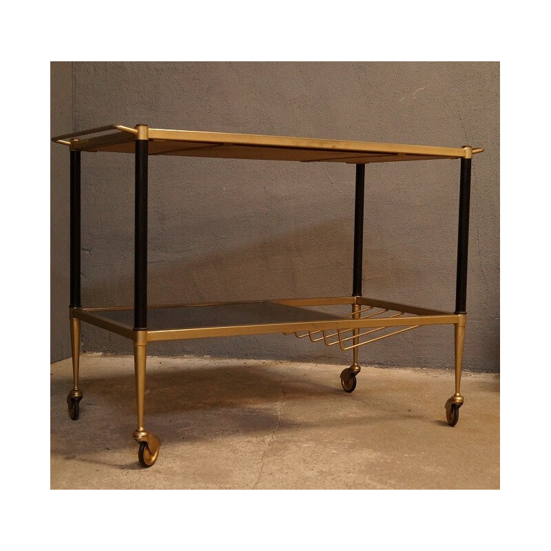 Serving trolley table in brass - 1950s