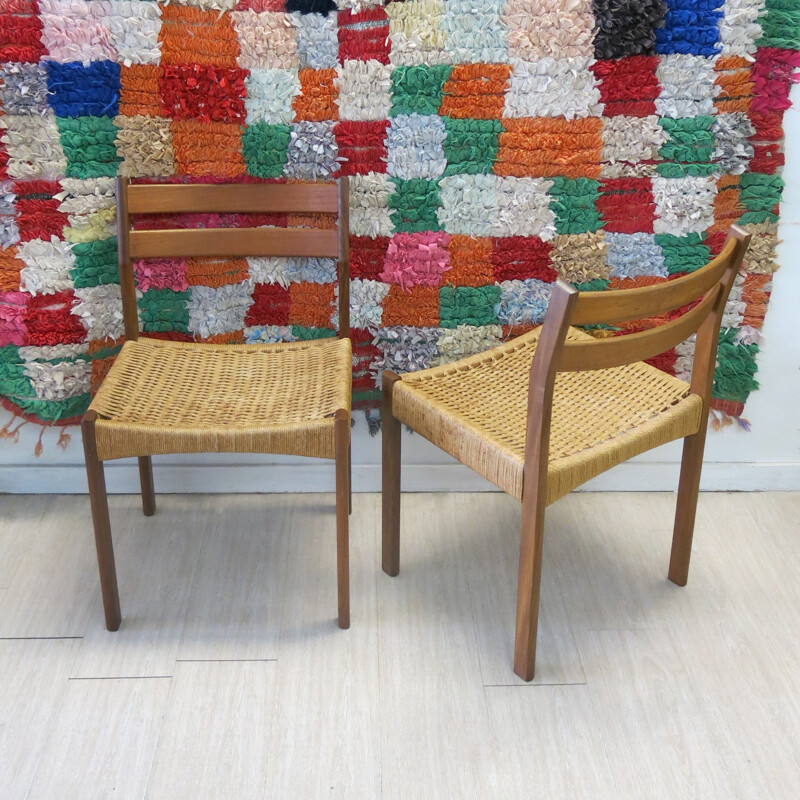 Set of 4 Danish Mogens Kold chairs, Arne HOVMAND OLSEN - 1970s