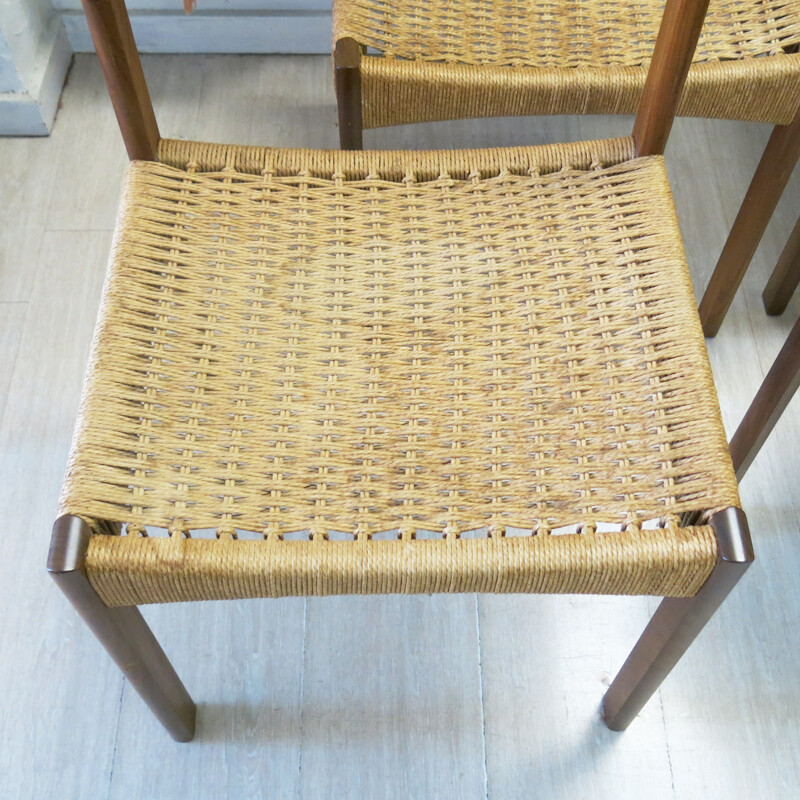 Set of 4 Danish Mogens Kold chairs, Arne HOVMAND OLSEN - 1970s