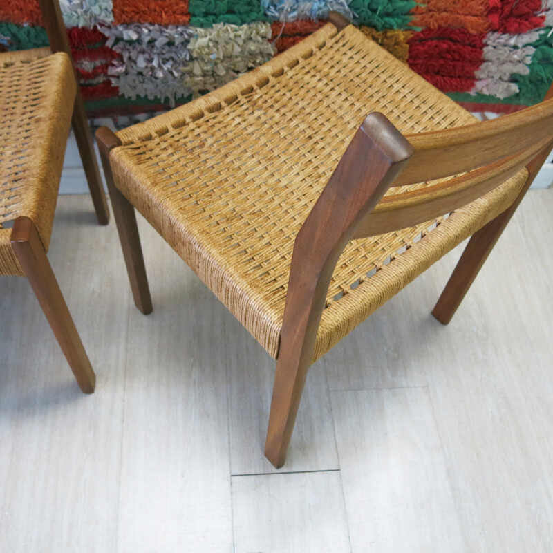 Set of 4 Danish Mogens Kold chairs, Arne HOVMAND OLSEN - 1970s