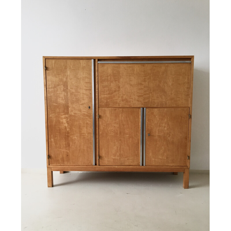 Dutch cabinet in birch wood - 1950s