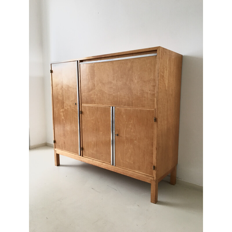 Dutch cabinet in birch wood - 1950s