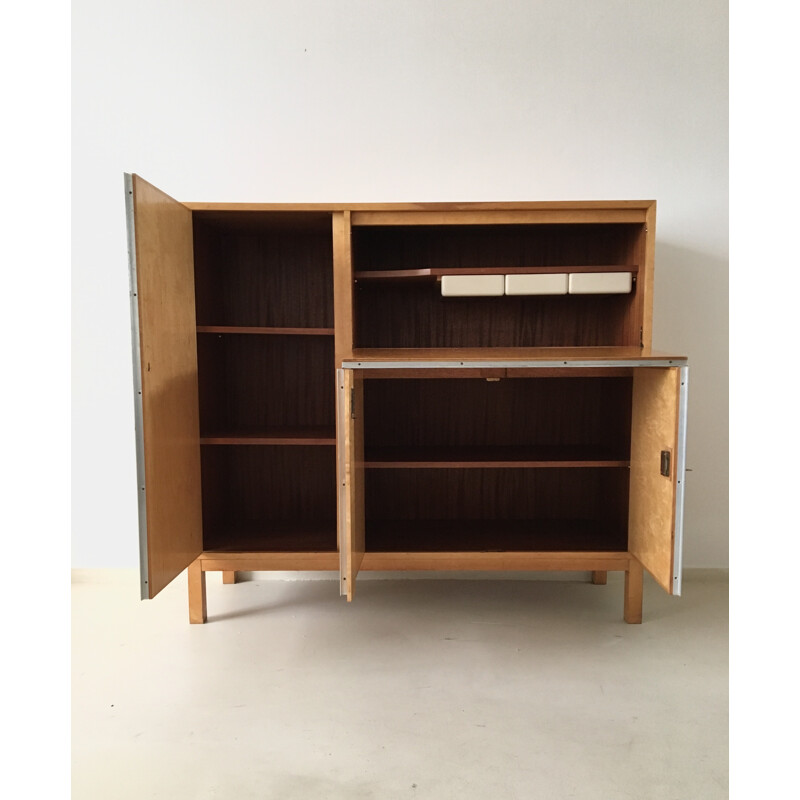 Dutch cabinet in birch wood - 1950s