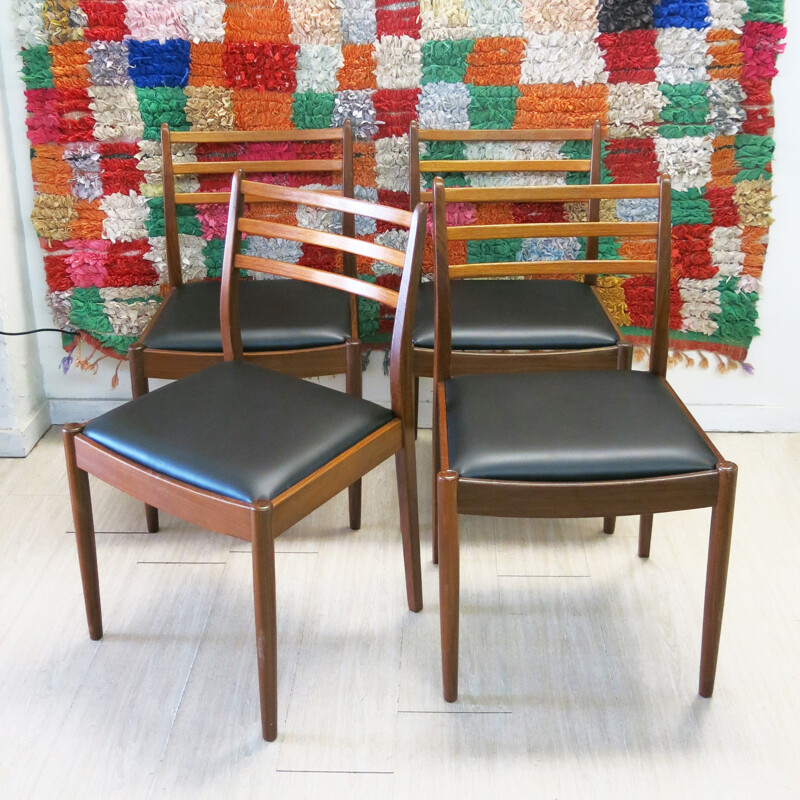 Set of 4 G Plan dining chairs - 1960s