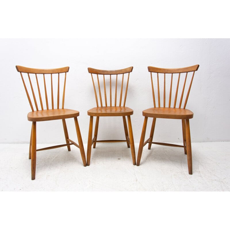 Set of 3 mid century dining chairs by Antonin Suman, 1960s