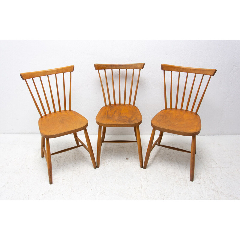 Set of 3 mid century dining chairs by Antonin Suman, 1960s