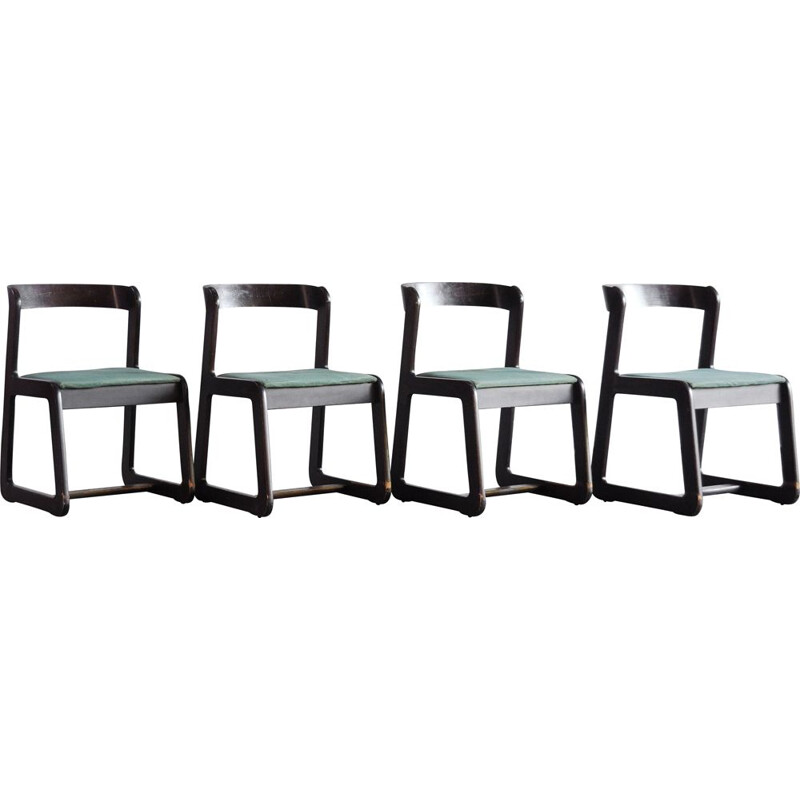 Set of 4 vintage dining chairs by Mario Sabot, 1970s