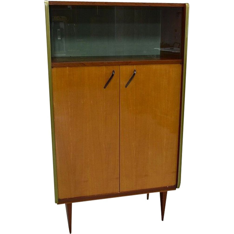 Blond mahogany and light ash vintage furniture, 1950