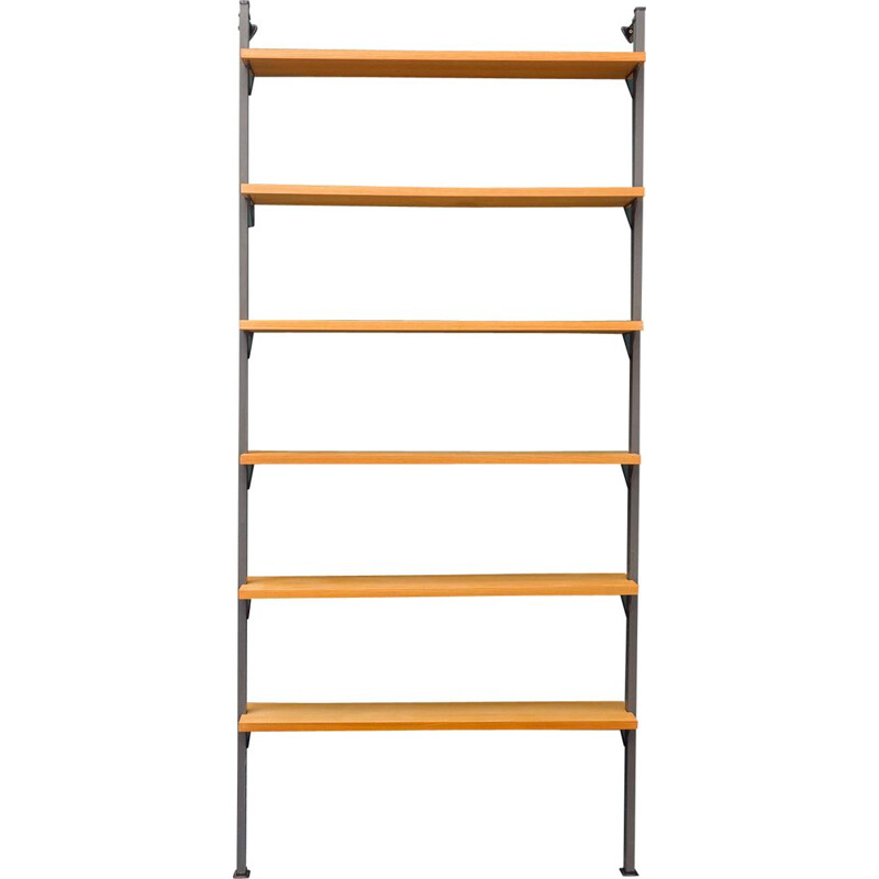 Vintage shelving system in ashwood by Olof Pira for Planmöbel, Sweden 1960s