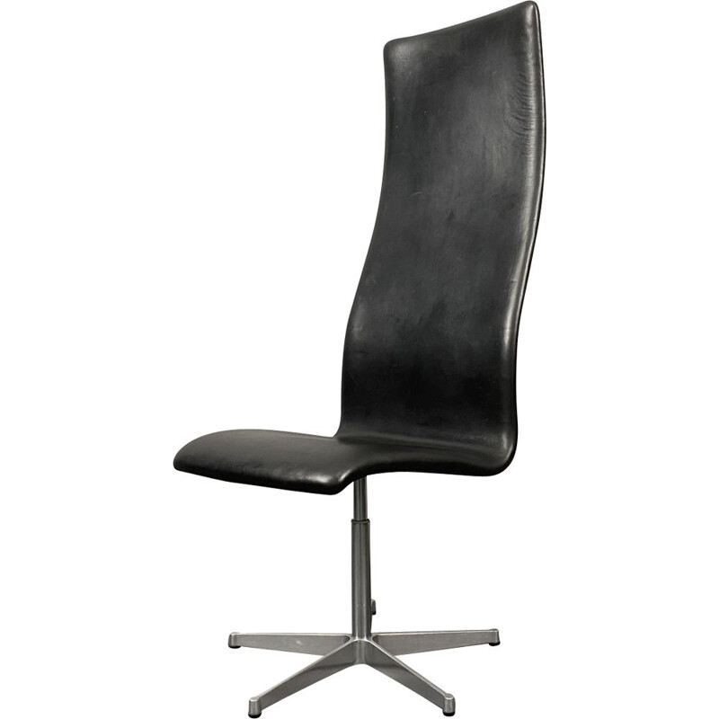 Vintage high-back swivel armchair Oxford by Arne Jacobsen for Fritz Hansen