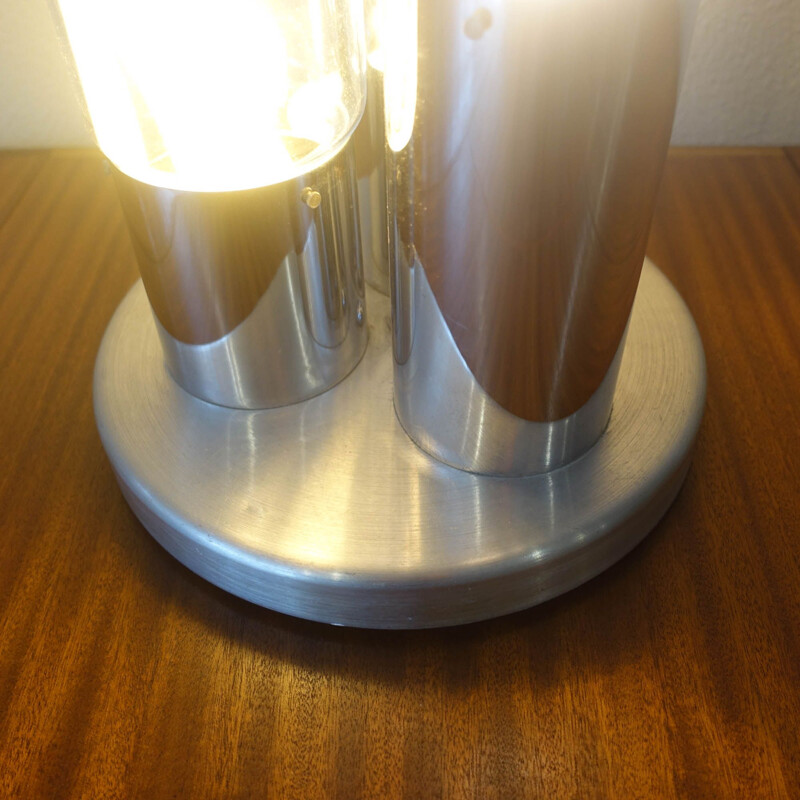 Lampe de table vintage tubulaire par Carlo Nason pour Mazzega, 1970