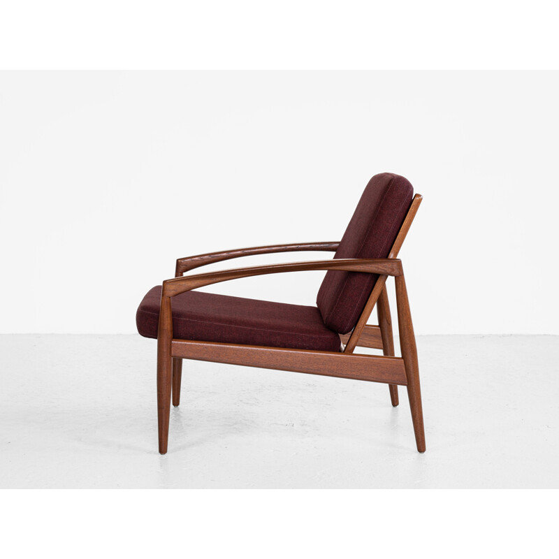 Mid century Paper Knife armchair in teak by Kai Kristiansen for Magnus Olesen, 1960s