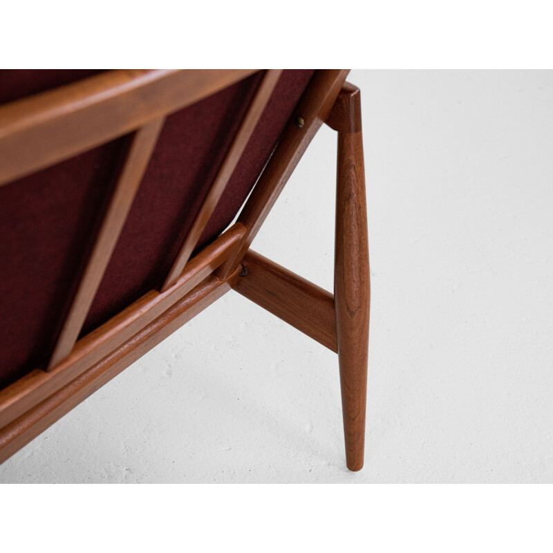 Mid century Paper Knife armchair in teak by Kai Kristiansen for Magnus Olesen, 1960s