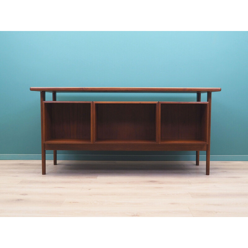 Teak vintage Danish desk by Kai Kristiansen, 1970s