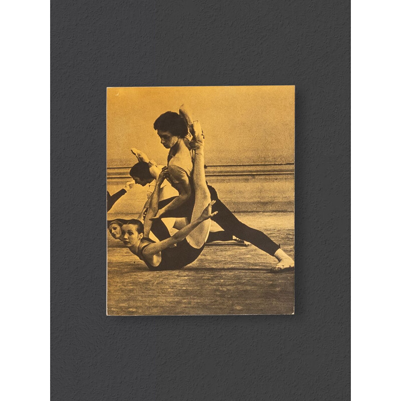 Vintage photographic paper "Stuttgarter Ballett" on wood plate
