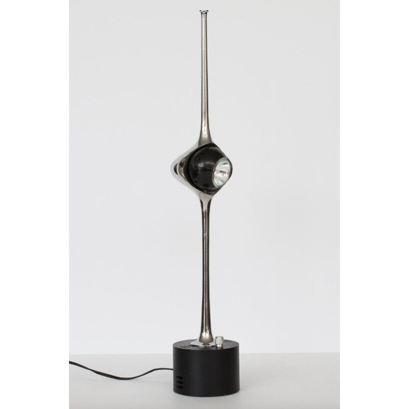 Paire de lampes "Cobra" Arredoluce en métal chromé, Angelo LELLI - 1960