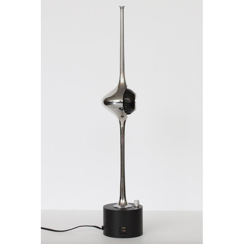 Pair of Arredoluce "Cobra" lamps in chromed metal, Angelo LELLI - 1960s