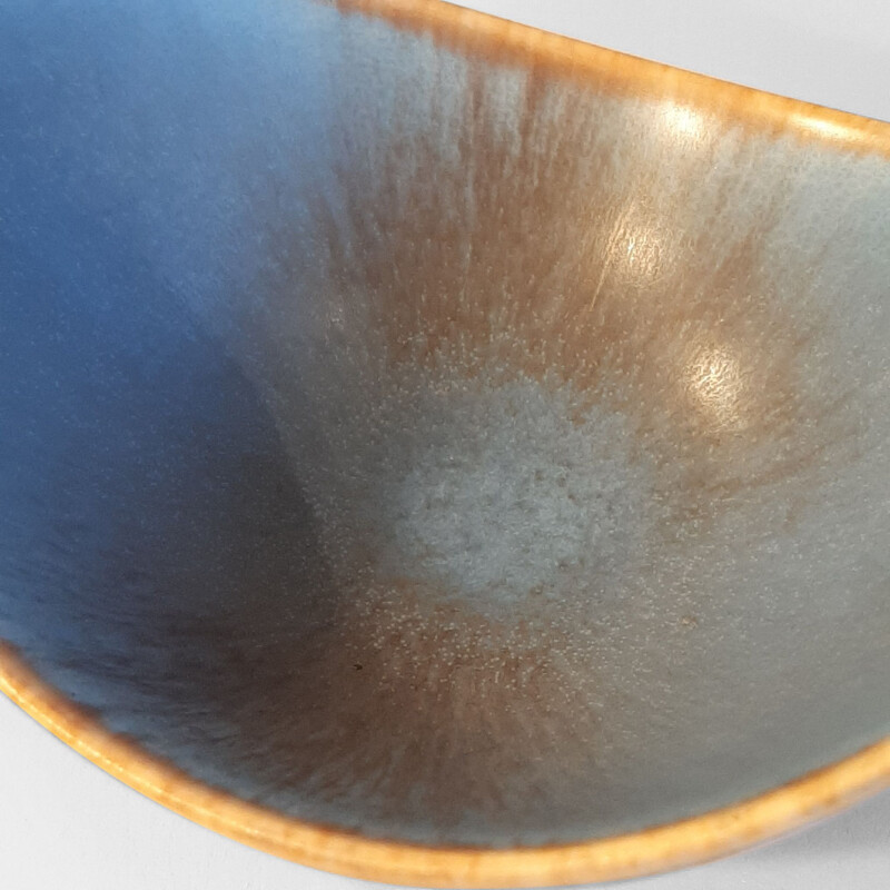 Blue vintage bowl by Gunnar Nylund, Sweden