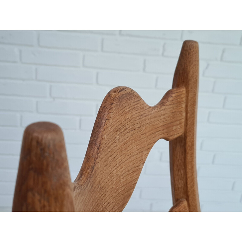 Paire de fauteuils danois vintage en bois de chêne par Henning Kjærnulf, 1960