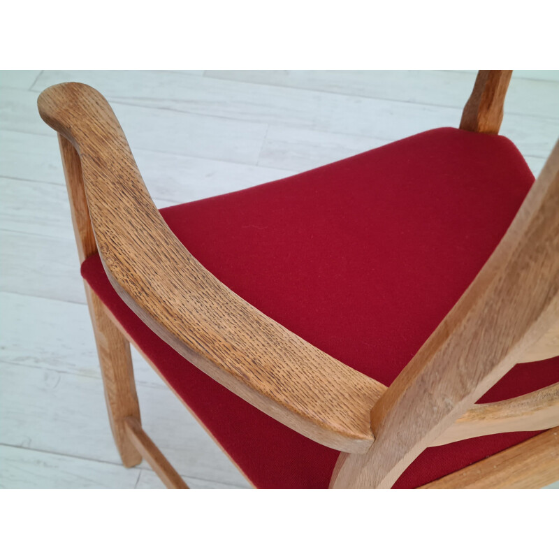 Paire de fauteuils danois vintage en bois de chêne par Henning Kjærnulf, 1960