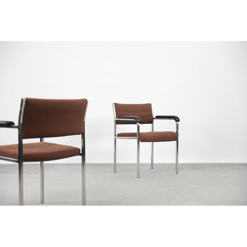 Pair of vintage German desk armchairs by Fröscher Sitform, 1970s