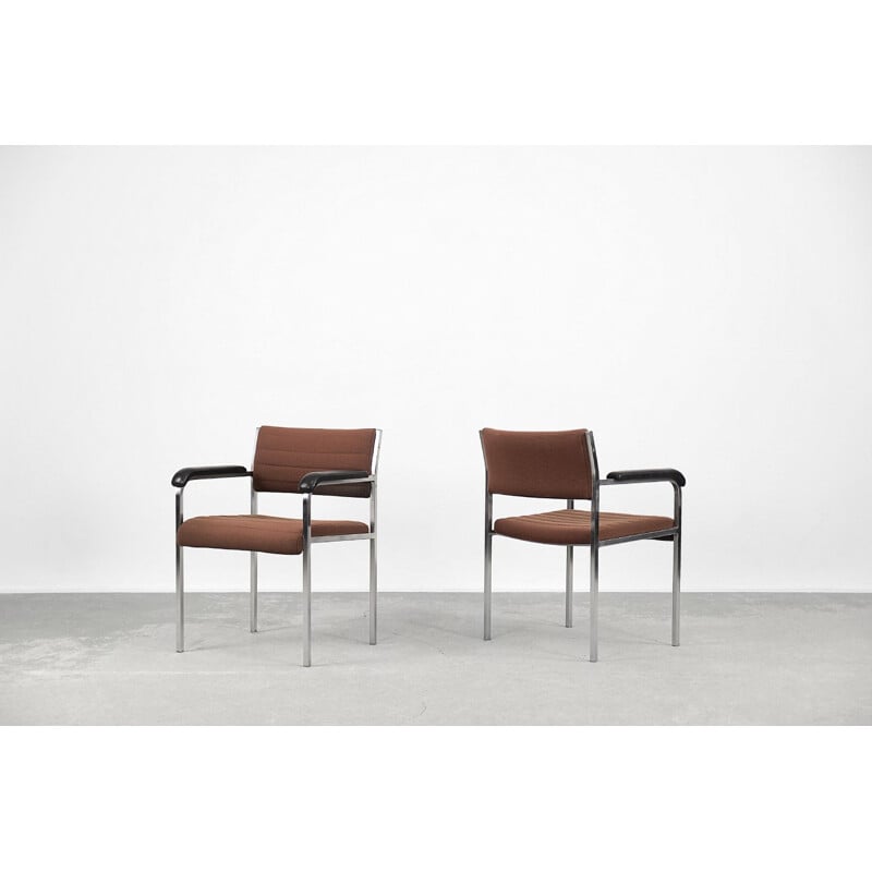 Pair of vintage German desk armchairs by Fröscher Sitform, 1970s