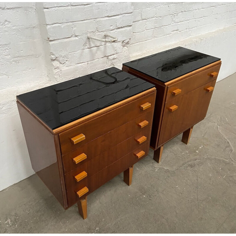 Pair of vintage night stands by F.Mezulanik, 1970s