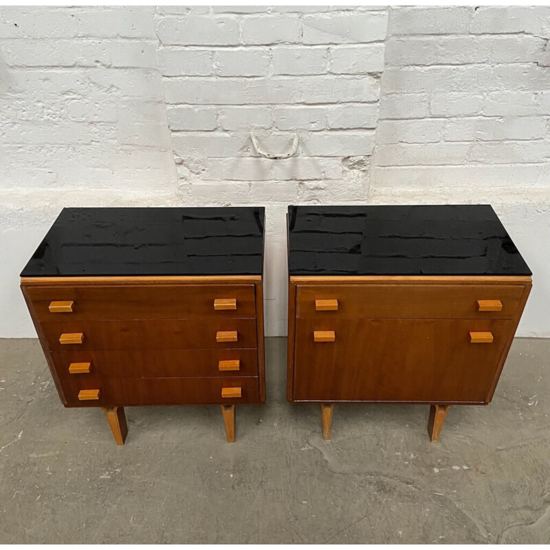 Pair of vintage night stands by F.Mezulanik, 1970s