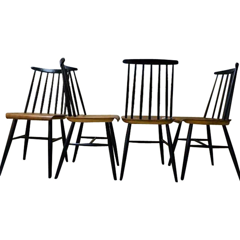 Set of 4 "Fanett"chairs, Ilmari TAPIOVAARA - 1960s