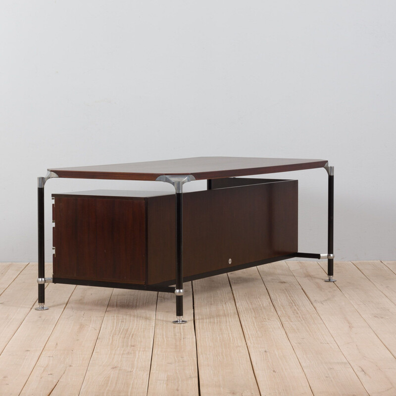 Bureau de direction vintage Urio en palissandre par Luisa Parisi pour Mim, Italie 1950