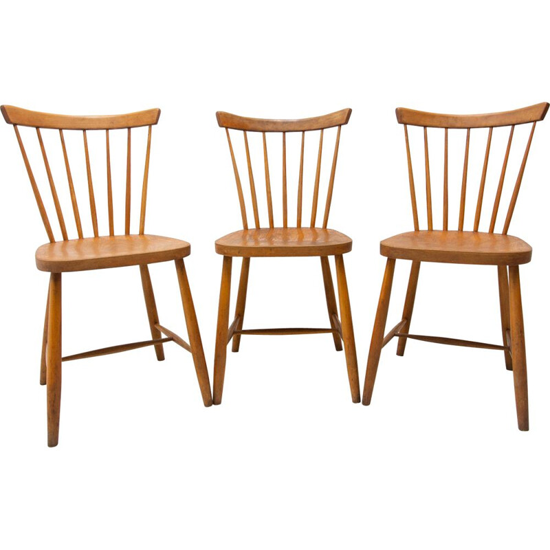 Set of 3 mid century dining chairs by Antonin Suman, 1960s