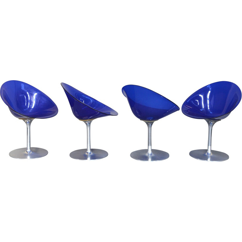 Set of 4 Kartell "Eros" swivel chairs, Philippe STARCK - 1980s