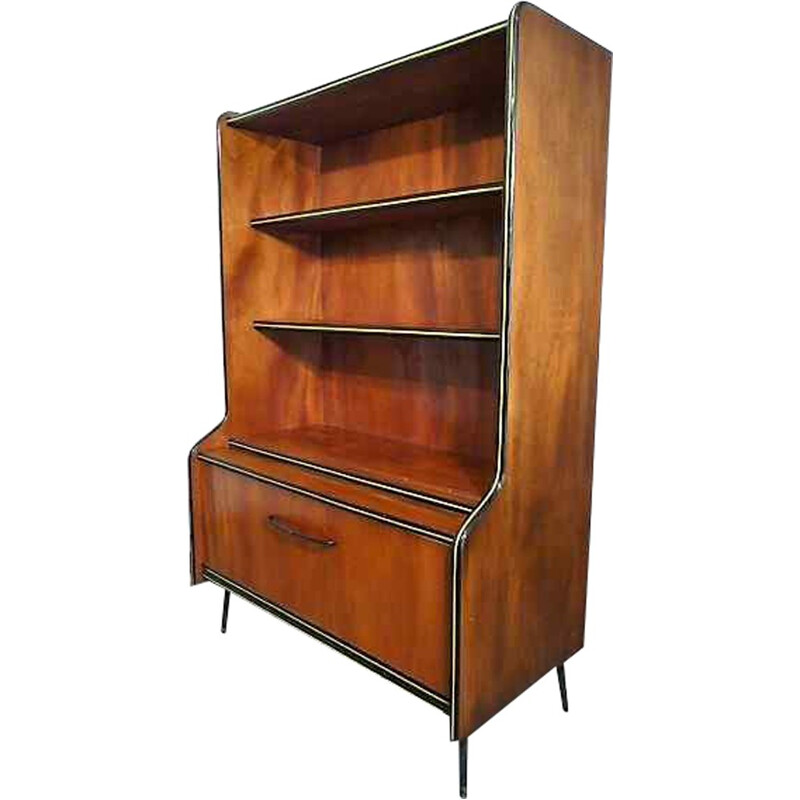 Vintage bookshelf in wood - 1960