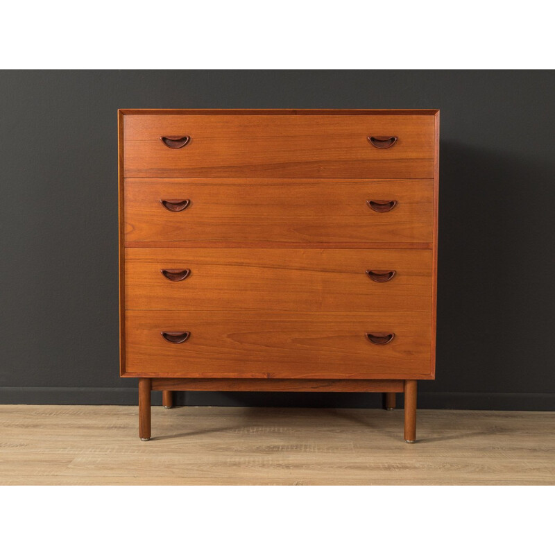 Vintage solid teak chest of drawers by Peter Hvidt and Olrla Mølgaard-Nielsen for Søborg Møbelfabrik, Denmark 1960