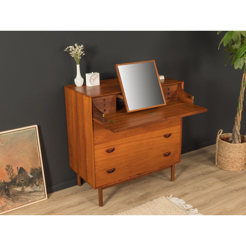 Vintage solid teak chest of drawers by Peter Hvidt and Olrla Mølgaard-Nielsen for Søborg Møbelfabrik, Denmark 1960