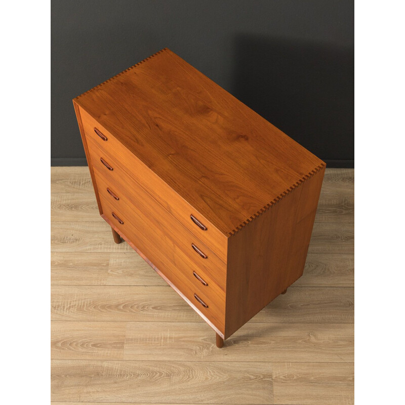 Vintage solid teak chest of drawers by Peter Hvidt and Olrla Mølgaard-Nielsen for Søborg Møbelfabrik, Denmark 1960