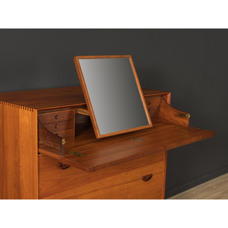 Vintage solid teak chest of drawers by Peter Hvidt and Olrla Mølgaard-Nielsen for Søborg Møbelfabrik, Denmark 1960