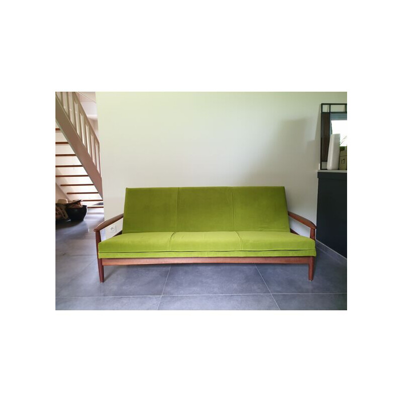 Scandinavian vintage sofa bed by Gérard Guermonprez, 1960