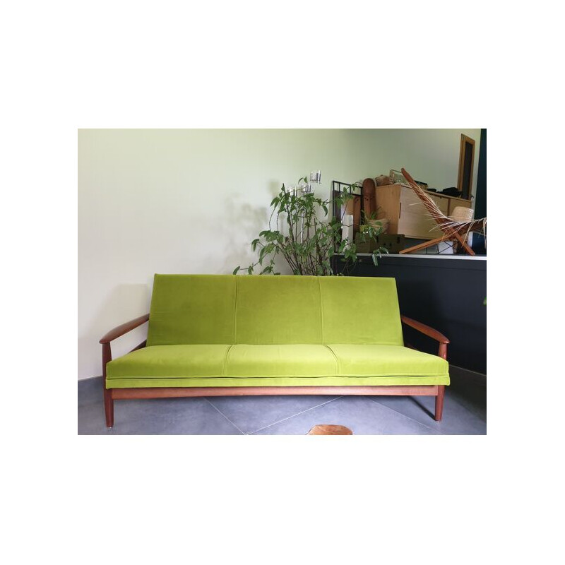 Scandinavian vintage sofa bed by Gérard Guermonprez, 1960