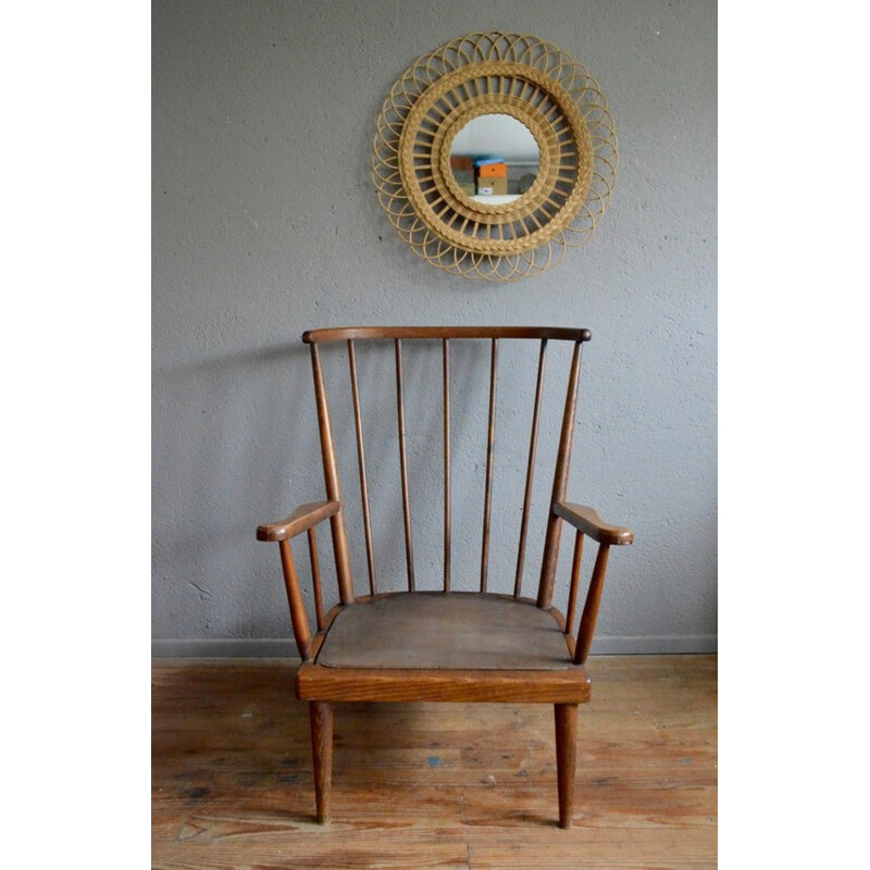 Paire de fauteuils Baumann avec motif géométrique - 1950
