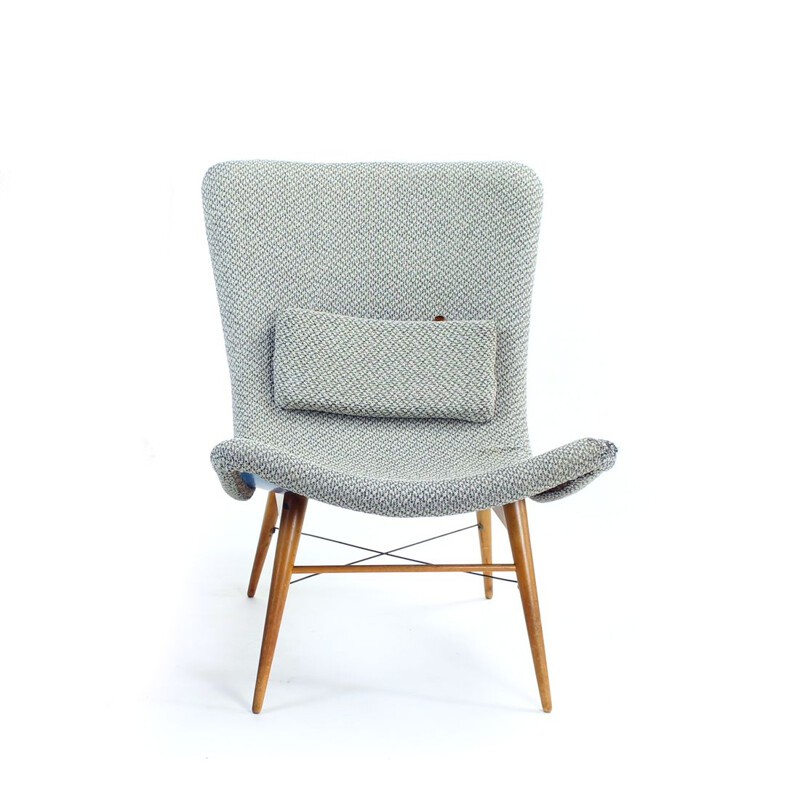 Vintage armchair by Miroslav Navratil for Cesky Nabytek, Czechoslovakia 1959