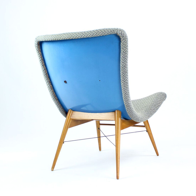 Vintage armchair by Miroslav Navratil for Cesky Nabytek, Czechoslovakia 1959