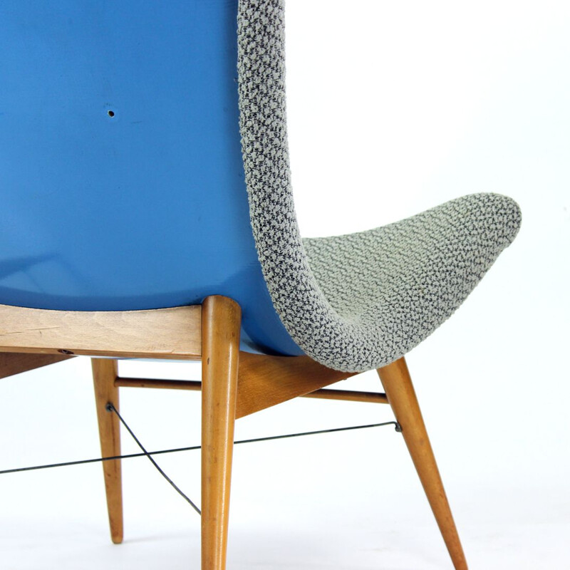 Vintage armchair by Miroslav Navratil for Cesky Nabytek, Czechoslovakia 1959