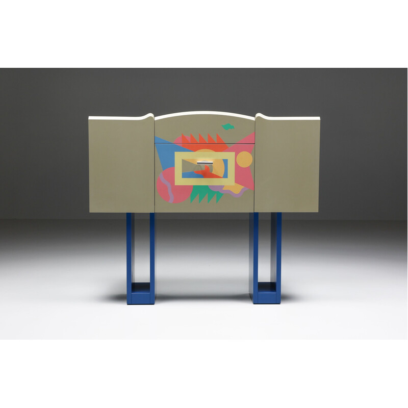 Vintage bar cabinet Cantaride by Alessandro Mendini for Zanotta, 1984