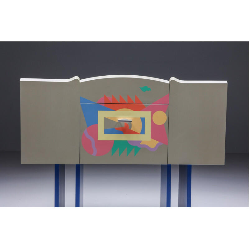 Vintage bar cabinet Cantaride by Alessandro Mendini for Zanotta, 1984