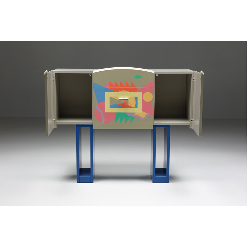 Vintage bar cabinet Cantaride by Alessandro Mendini for Zanotta, 1984