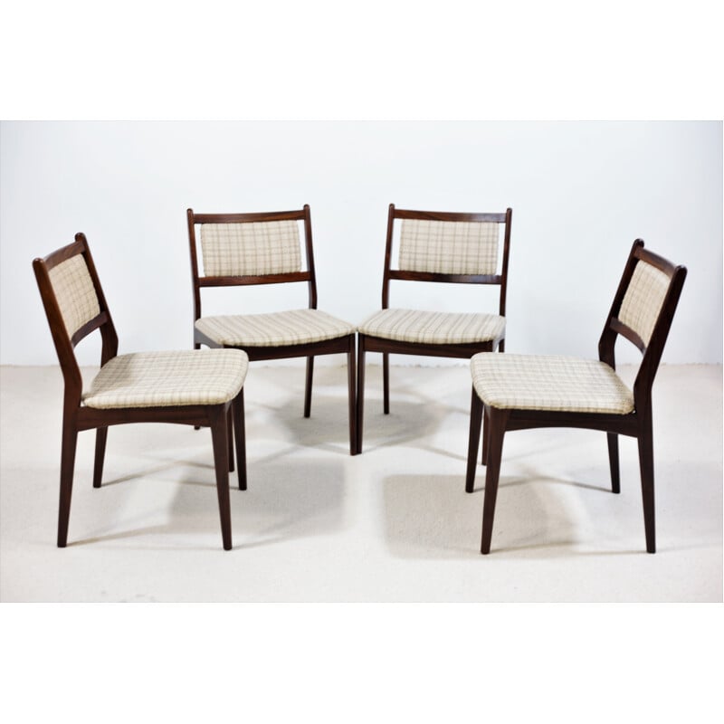 Set of 4 vintage rosewood chairs by Erling Torvits